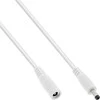 Maitinimo kabelis InLine ® Nuolatinės srovės lizdas, nuolatinės srovės kištukas, 4.0x1.7mm, AWG 18, baltas, 2m