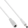 Maitinimo kabelis InLine ® Nuolatinės srovės išplėtimo kabelis, nuolatinės srovės kištukinis lizdas, 5.5x2.5mm, AWG 18, baltas, 2m