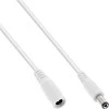 Maitinimo kabelis InLine ® Nuolatinės srovės išplėtimo kabelis, nuolatinės srovės kištukinis lizdas, 5.5x2.1mm, AWG 18, baltas, 5m