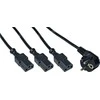 Maitinimo kabelis InLine Maitinimo kabelis nešiojamajam J- Power 1x F tipo kištukui skirtas IEC 3x juodas 5m