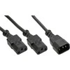 Maitinimo kabelis InLine F 1x IEC- C14 - 2x IEC- C13 5m tipas
