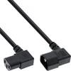 InLine maitinimo laidas Prailginimo laidas monitoriaus maitinimui - C13 - C14 - juodas - 3m - kampinis