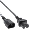 Kabelis zasilający InLine® Maitinimo kabelio ilgintuvas, karštos būklės jungtis IEC-C15 tiesiai į IEC-C14 tiesi, 1,8 m, juoda