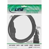 Kabelis zasilający InLine® Maitinimo kabelio ilgintuvas, karštos būklės jungtis IEC-C15 tiesiai į IEC-C14 tiesi, 1,8 m, juoda
