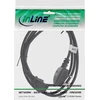 Kabelis zasilający InLine® Maitinimo kabelis JK/Anglijos kištukas prie 3 kontaktų IEC C13, juodas, 5 m