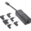 Kabelis zasilający InLine® Nešiojamojo kompiuterio maitinimo blokas, skirtas USB Type-C 7-in-1 įkrovimo rinkiniui
