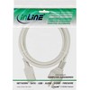 Kabelis zasilający InLine® Power cable, Type F straight to IEC connector, 5.0m, pilkas