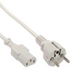 Kabelis zasilający InLine® Power cable, Type F straight to IEC connector, 5.0m, pilkas