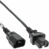 „InLine®“ maitinimo kabelio prailginimas, karšto naudojimo jungtis IEC-C15 tiesus į IEC-C14 tiesus, 5 m, juodas