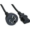 InLine Maitinimo kabelis ® Maitinimo kabelis, Australija iki 3 kontaktų IEC C13, juodas, 5,0 m