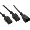 InLine Y paskirstymo kabelis, 1x IEC kištukas su 2x IEC lizdais, 1,8 m