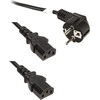 InLine Y paskirstymo kabelis, 1x SchuKo iki 2x IEC lizdai, 1,8 m