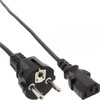 InLine maitinimo laidas, apsauginis kontaktas tiesiai į IEC jungtį C13, 3m, juodas