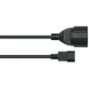 Kabelis zasilający Kabelmeister SK1402-S010 kabelis zasilające Juodas 1 m C14 panel Wtyczka zasilająca typu F