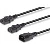 Lindy Ilgiklis - C14 į 2x C13 1m 10A/250V Varis PVC