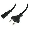 Maitinimo Laidas - LINDY Euro Kištukas į C7, 2 m, 2.5A/250V, PVC, Varis, Juodas