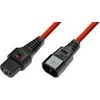 MicroConnect Assmann Electronic ASM IEC-PC1387 maitinimo kabelis, C14 kištukas, H05VV-F 3 X 1,00 mm2 iki C13 IEC LOCK 3 m raudonas