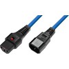 „MicroConnect“ maitinimo kabelis „Microconnect MC-C13C14LOCK-1MB“ maitinimo kabelis „Mėlyna“ 1 m C13 skydelis C14 skydelis