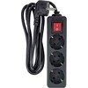 Maitinimo laidas MicroConnect MC-GRU0033BS šakotuvas 3 m 3 x lizdas į vidinį tinklą juoda