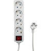 Kabelis zasilający MicroConnect Microconnect MC-GRU0045WS rozgałęziacz 5 m 4 x gniazdo jungiama į tinklą Wewnętrzna Baltas