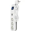 Listwa zasilająca REV Steckdosenleiste ICE 3-fach USB &amp; Schalter, 1,4m baltas