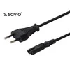 Maitinimo Laidas - SAVIO CL-100 1.8m IEC Type E C7 2.5A Juodas