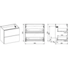 Kaitlentė 169340 / JELLOW-ELITA / RĖMAS / FULL COUNTERTOP 60 GRAY SLATE /