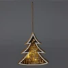 Home Styling Collection Medinė kalėdinė dekoracija pakabinimui, 12 cm