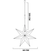 Home Styling Collection Veliūrinė žvaigždė 60 cm Šviečianti dekoracija