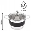 Kamille Puodų rinkinys iš nerūdijančio plieno ( 2,0l+2,7l+3,6l ) Kamile