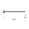 KAN-therm Push 18x2,5 210 mm žalvario alkūnė su 15 mm variniu vamzdžiu su nikeliu padengtu laikikliu 9015.230