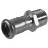 Nerūd. plieno KAN-therm Inox pres. jungtis 28 x 3/4", su iš. sriegiu