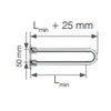 KAN-therm žalvarinė alkūnė Push 14x2 su variniu vamzdžiu 15mm su laikikliu, kombinuota 9014.460
