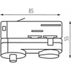 Kanlux Adapteris TEAR N PADAPTOR-B juodas 33267