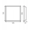 Kanlux įleidžiama LED panelė BAREV ECO* N36W 6060NW 4320lm 4000K IP20 I klasės balta 31176