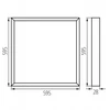 Kanlux Įleidžiama LED panelė BLINGO UAIO RM38W 60 max 4040lm 3000/4000/6500K IP20 II klasė Ra90 5 metų garantija balta 39235