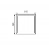 Kanlux Įleidžiamas montavimo rėmas LED plokštėms ADTR PT 6060-W 60x60 baltas sulankstytas 27608