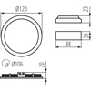 Kanlux LED šviestuvas 6W ROUNDA V2LED6W-WW-B 270lm 3000K juodas 33562