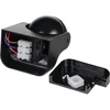 Kanlux PIR judesio jutiklis ALER JQ-30-B/B 1200VA max 10m 160/20 laipsnių IP44 II klasės sieninis juodas 23458
