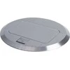 Kanlux POP-UP apvali metalinė grindų dėžė 1+1/2 M45 lizdai / aliuminis OFFICE+ 28311