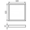 Kanlux rėmas LED panelėms ADTR-S-H 6060 Kanlux 27617 baltas