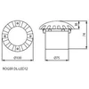 Kanlux Roger DL-LED12 techniniai matmenys