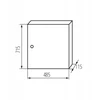 Kanlux 29325 Metalinis modulinis skirstytuvas 4x18 paviršinis IP30 N+PE I klasė baltos durys KP-DB-I-MS-418 balta 29325