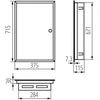 Kanlux 35682 Metalinis modulinis skirstomasis įrenginys 4x12, įleidžiamas IP30 N+PE I klasė, baltos durys KP-DB-I-MF-412 balta 35682