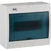 Kanlux 23611 Moduliniai skirstomieji įrenginiai, plastikiniai, 1x8, montuojami ant paviršiaus, IP30 IK07 N+PE II klasė, skaidrios mėlynos durys, KDB-S08T, balta 23611