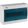 Kanlux 23612 Moduliniai skirstytuvai, plastikiniai, 1x12, montuojami ant paviršiaus, IP30 IK07 N+PE II klasė, skaidrios mėlynos durys, KDB-S12T, balta 23612