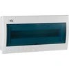 Kanlux 23619 Moduliniai skirstytuvai, plastikiniai, 1x18, įleidžiami, IP30 IK07 N+PE II klasė, skaidrios mėlynos durys, KDB-F18T balta 23619