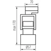 Kanlux TEAR GU10 bėgelio projektorius, maks. 10 W, 220–240 V, IP20, ATL5 GU10-W, baltas, 33149