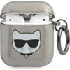 Apple AirPods ausinių dėklas Karl Lagerfeld Glitter Choupette (KLA2UCHGK) juodos spalvos