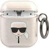 Apple AirPods ausinių dėklas Karl Lagerfeld Glitter Karl`s Head (KLA2UKHGD) aukso spalvos